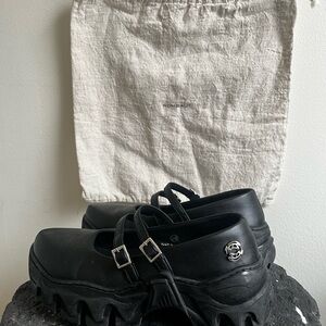 Rombaut Boccaccio II Mary Jane Faux Leather Shoes In Black - Women's EU 36